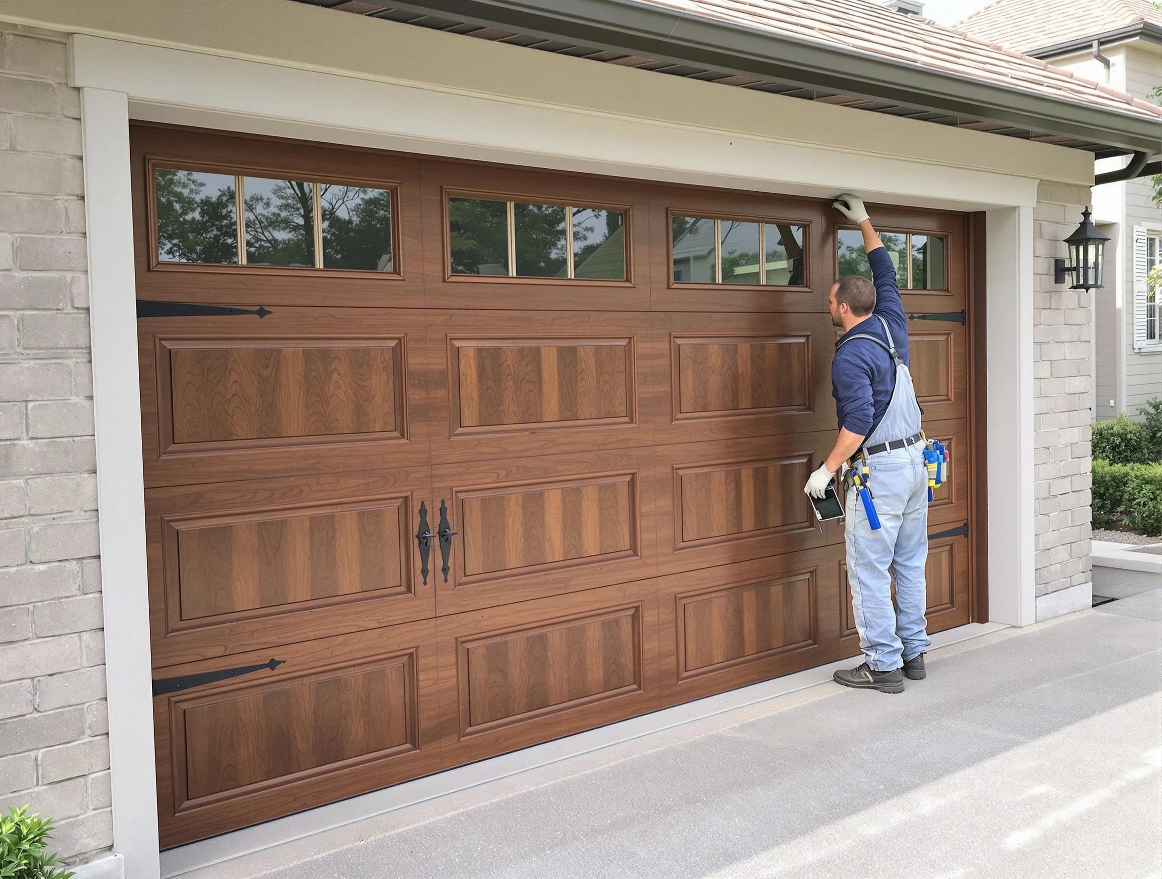 Custom garage door showcase by Belvedere Park Garage Door Repair in Belvedere Park
