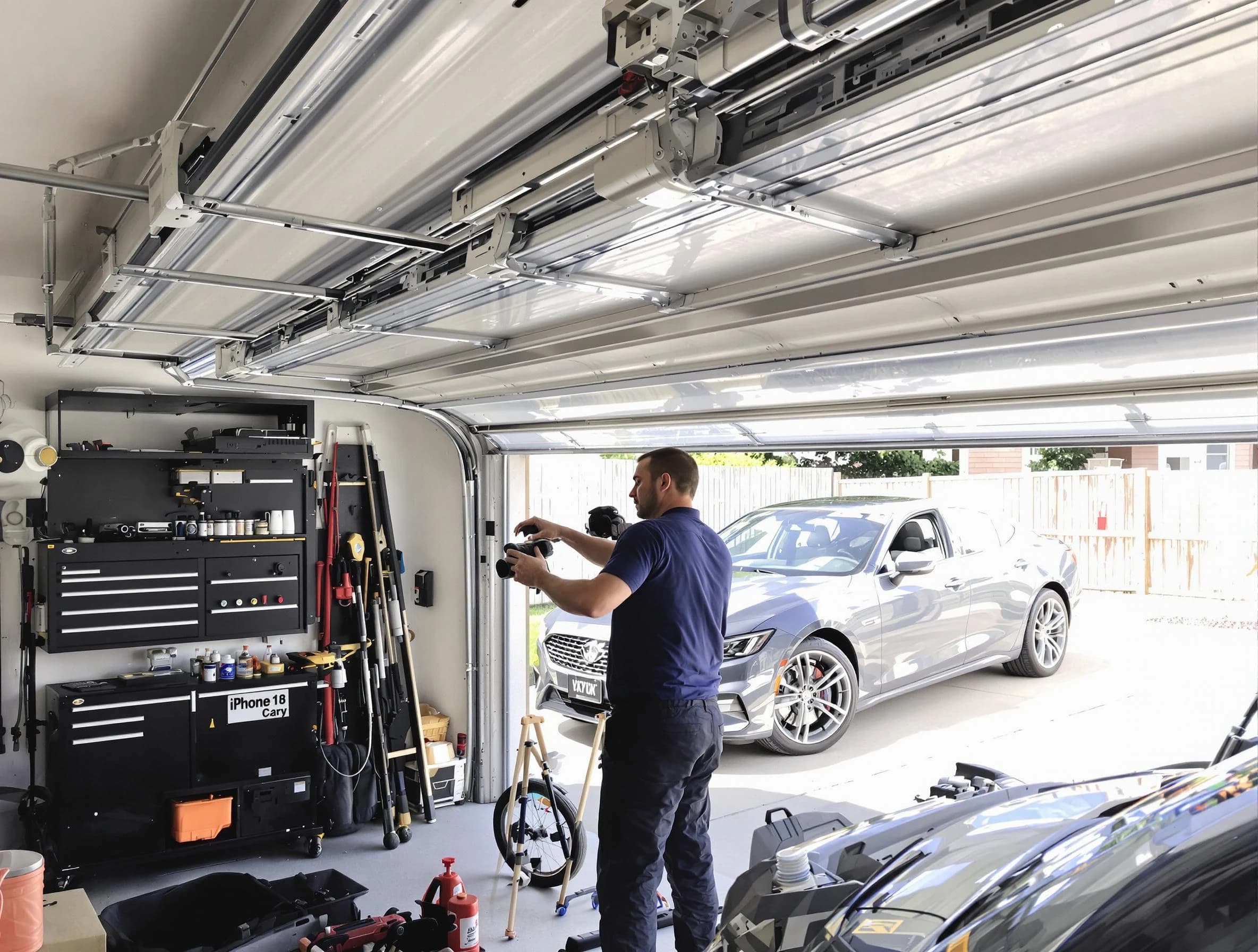 Belvedere Park Garage Door Repair technician fixing noisy garage door in Belvedere Park