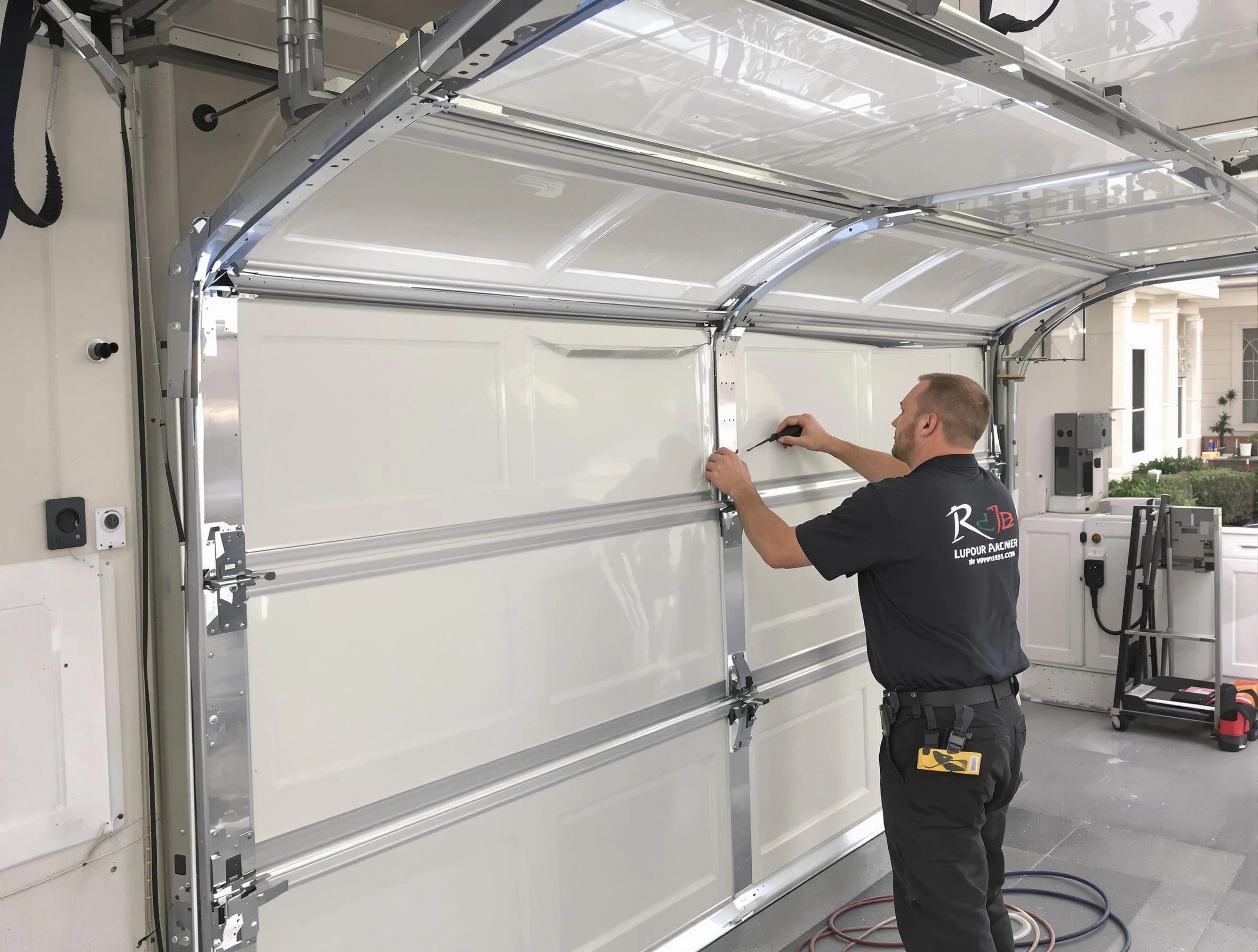 Belvedere Park Garage Door Repair professional performing panel repair in Belvedere Park